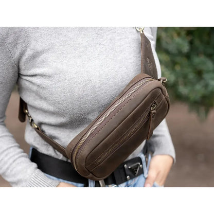 Beavercraft Quest - Leather Waist Bag Fanny Pack Bum Bag for Men and Women-Accessories - Bags-Beavercraft-Appalachian Outfitters