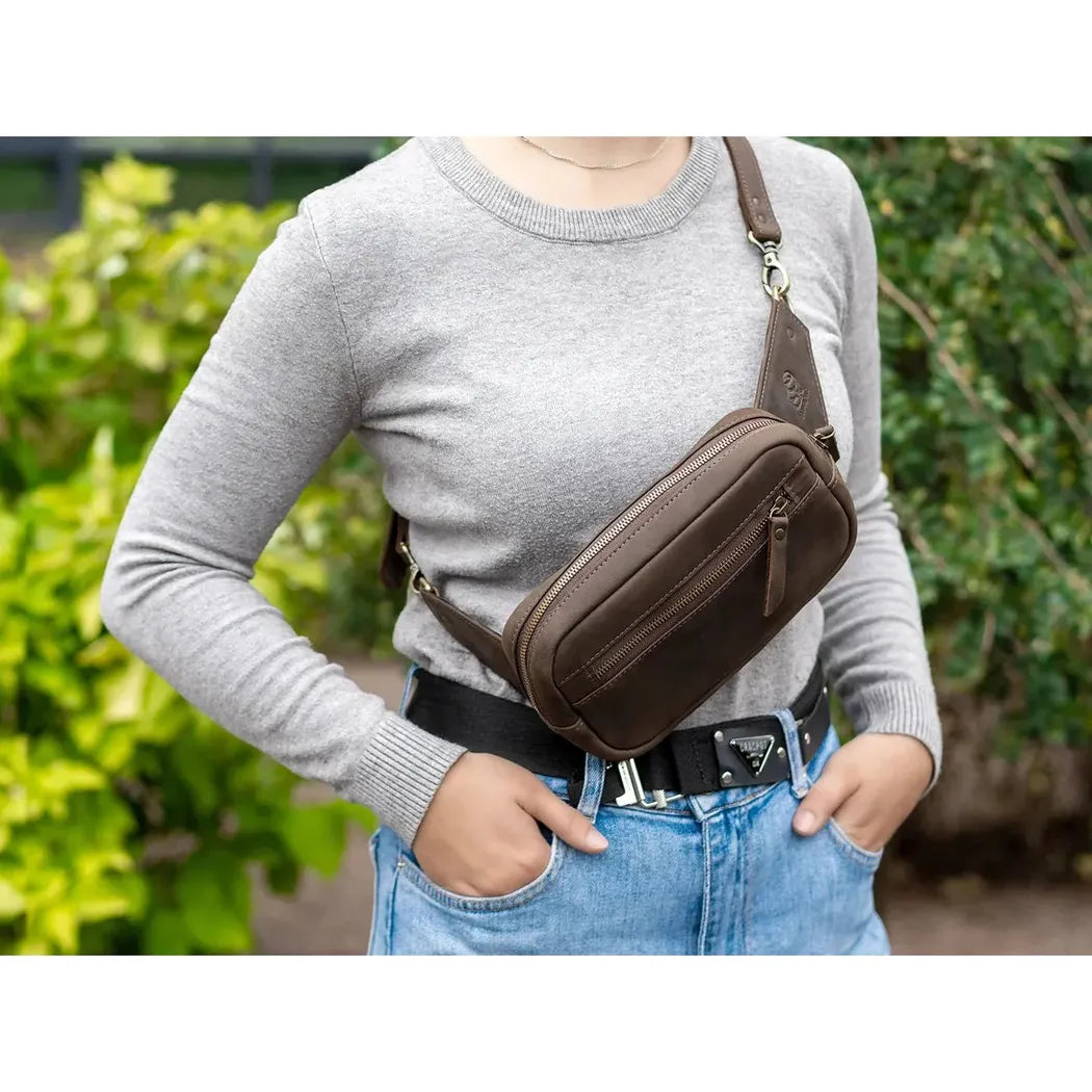 Beavercraft Quest - Leather Waist Bag Fanny Pack Bum Bag for Men and Women-Accessories - Bags-Beavercraft-Appalachian Outfitters