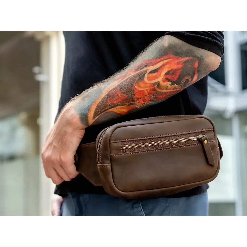 Beavercraft Quest - Leather Waist Bag Fanny Pack Bum Bag for Men and Women-Accessories - Bags-Beavercraft-Appalachian Outfitters