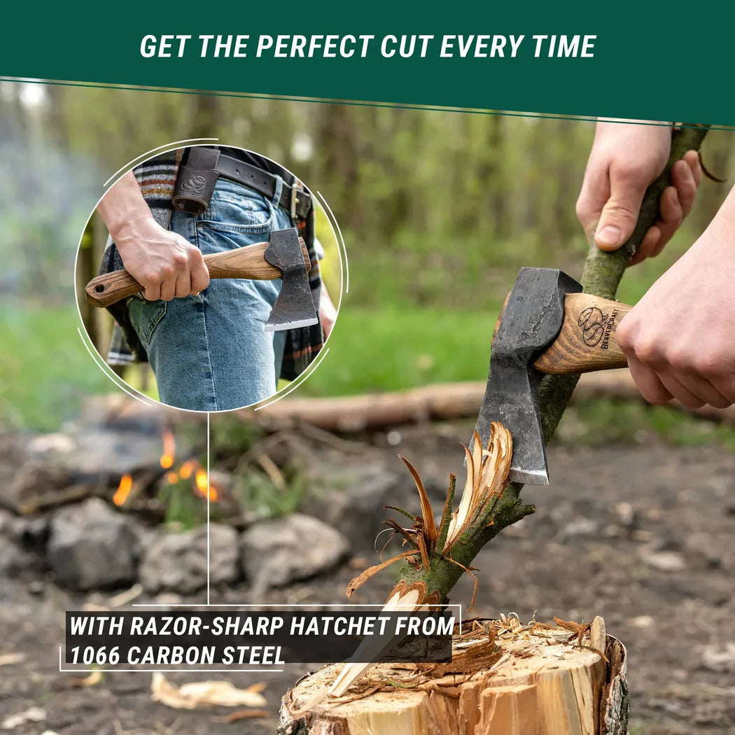 Beavercraft Small Carving Axe with Leather Sheath-Camping - Accessories - Axes-Beavercraft-Appalachian Outfitters