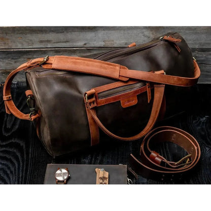 Beavercraft Journey - Leather Travel Luggage Duffel Bag-Accessories - Bags-Appalachian Outfitters