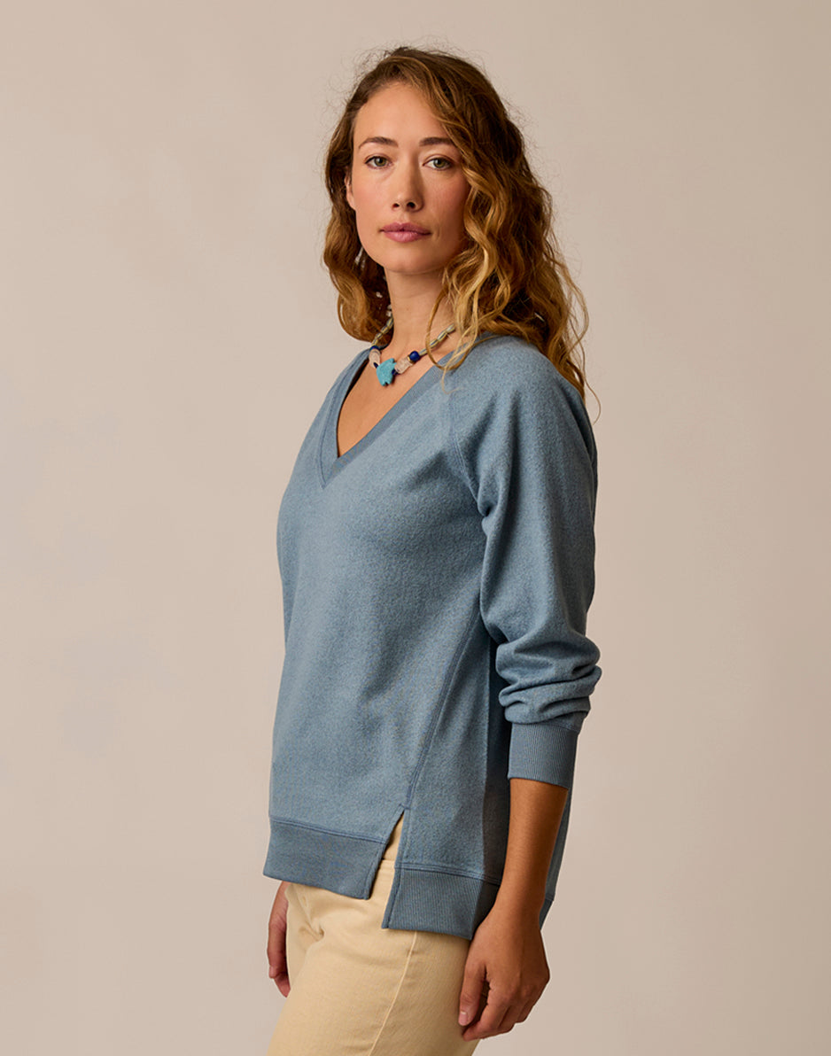 Carve Designs Alena Supersoft Top: Blue Mirage Heather product image