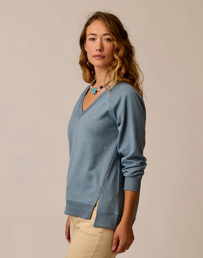 Carve Designs Alena Supersoft Top: Blue Mirage Heather product image