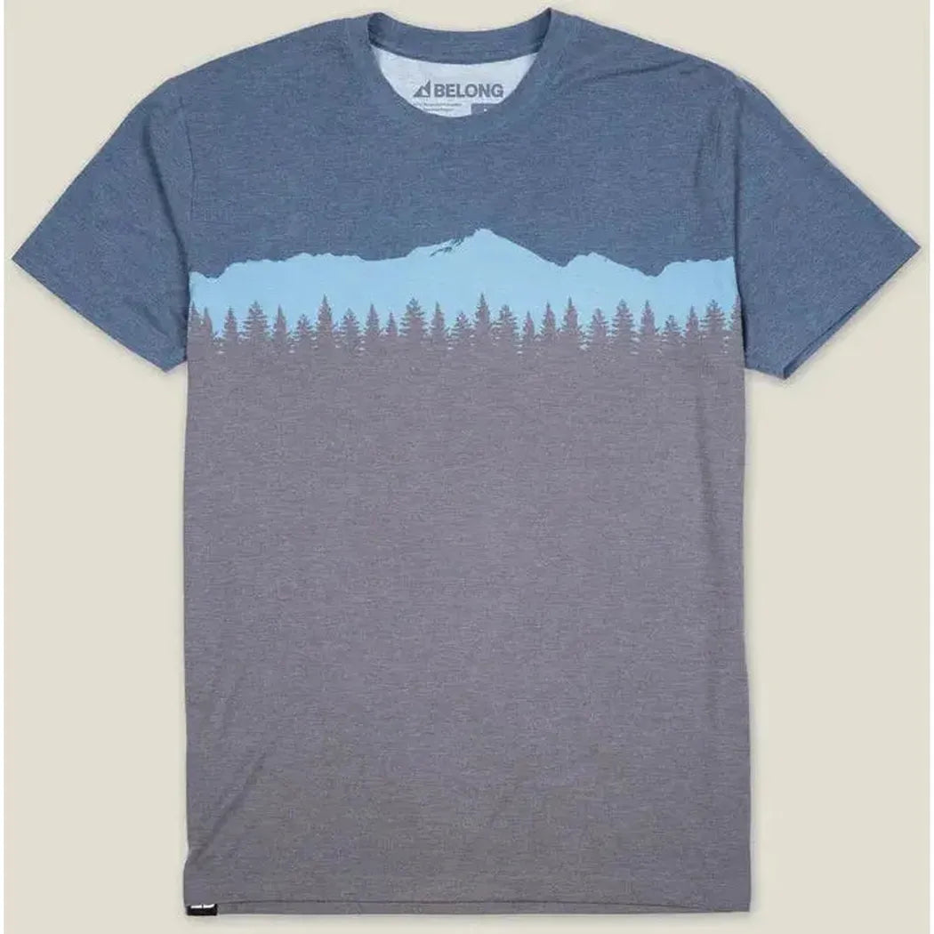 Belong Designs Men's Graphic Traverse Tek Tee-Men's - Clothing - Tops-Belong Designs-Switchback Blue-M-Appalachian Outfitters