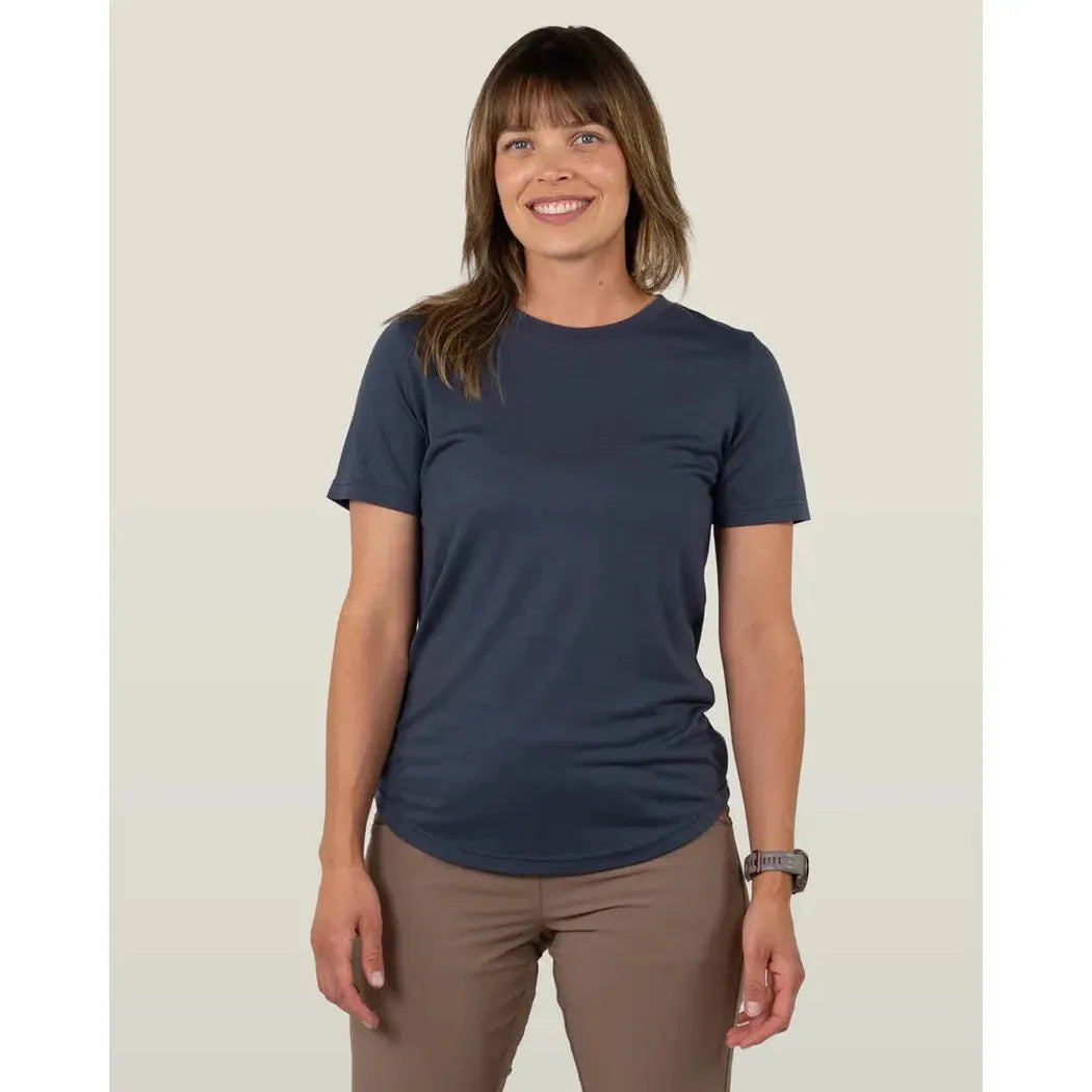 Belong Designs Women's Core Traverse Tek Tee-Women's - Clothing - Tops-Belong Designs-Midnight-S-Appalachian Outfitters