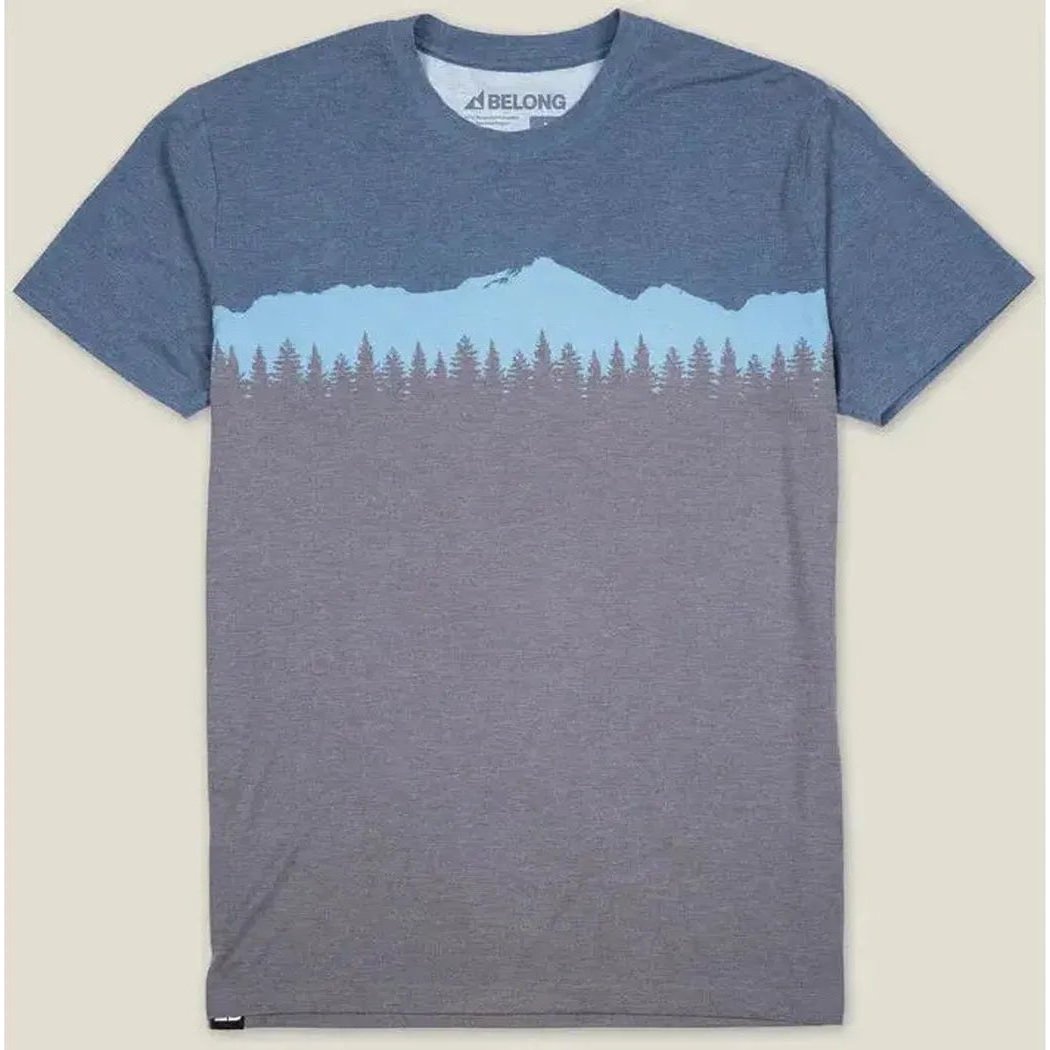 Belong Designs Men's Graphic Traverse Tek Tee-Men's - Clothing - Tops-Switchback Blue-M-Appalachian Outfitters