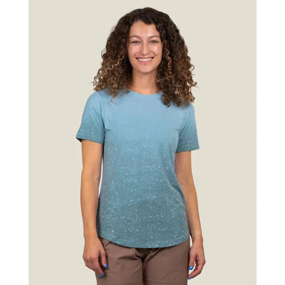 Belong Designs Women's Graphic Traverse Tek Tee-Women's - Clothing - Tops-Loam Blue-S-Appalachian Outfitters