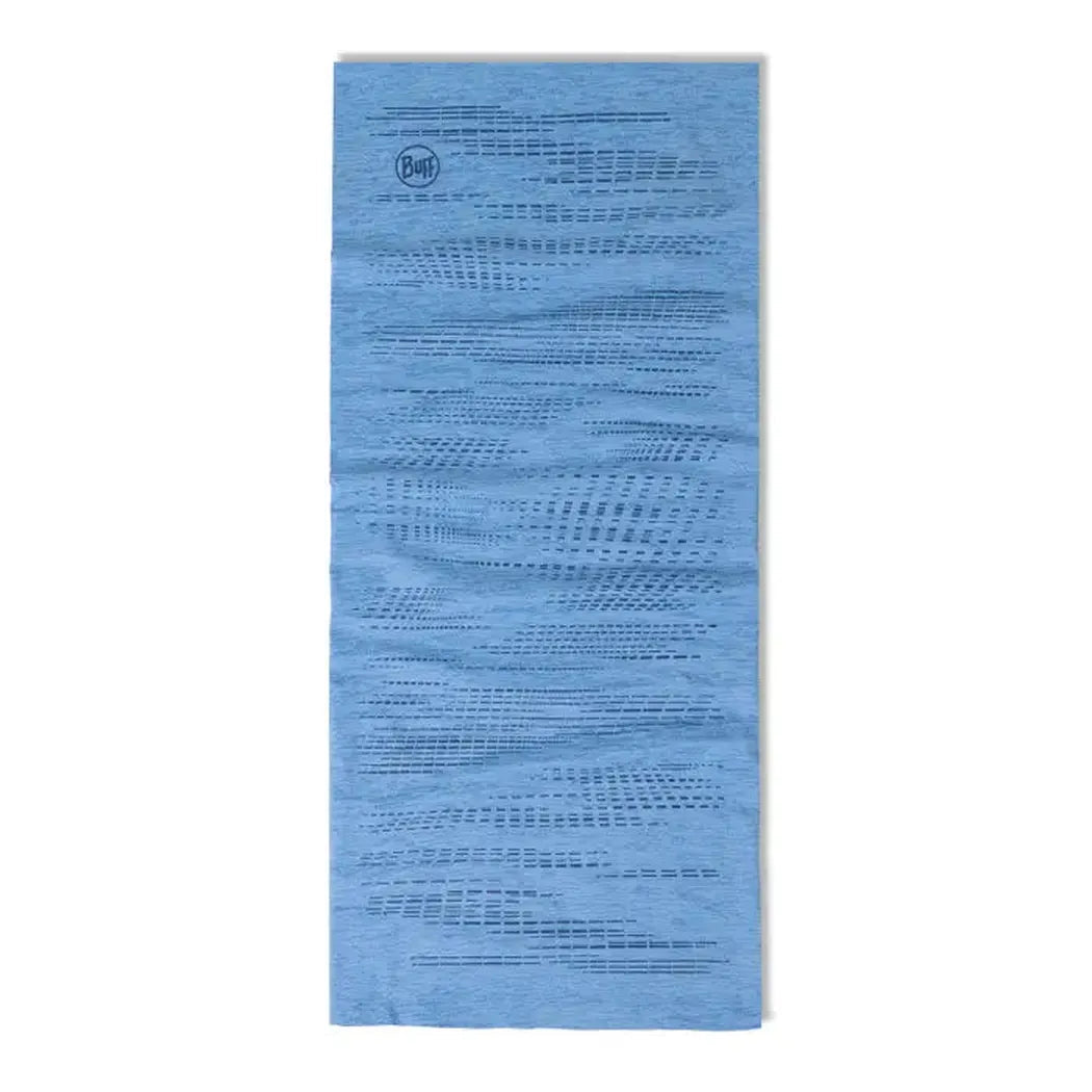 A light grey Buff Dryflx Solid bandana laid flat against a white background.