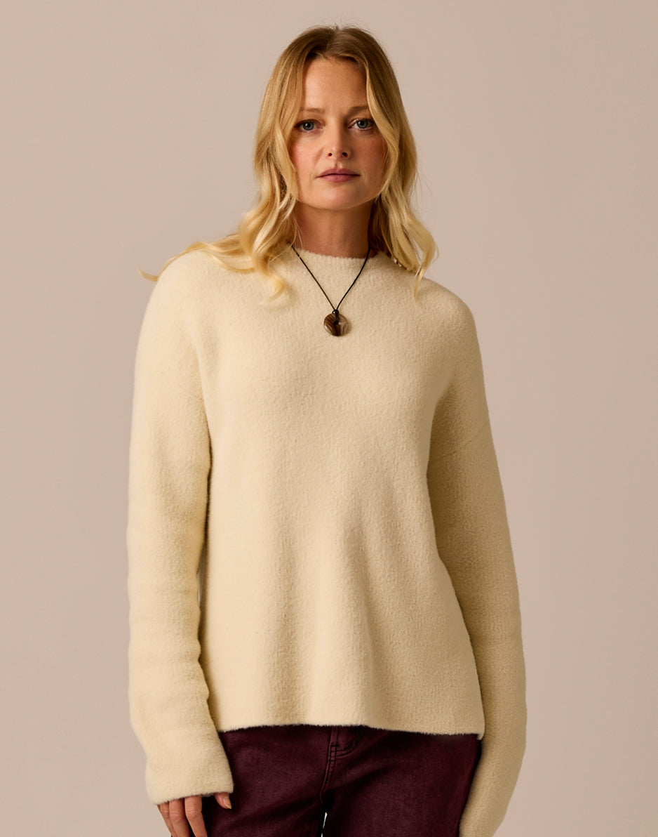 Carve Designs Olivia Plush Sweater: Cream product image