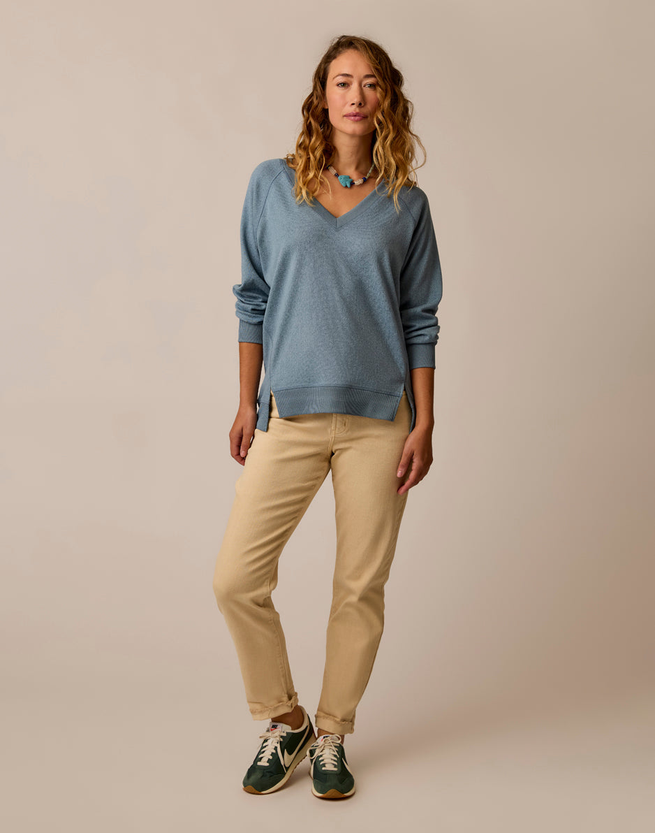 Carve Designs Alena Supersoft Top: Blue Mirage Heather product image