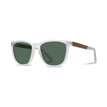 Camp Eyewear Arrowcrest-Accessories - Eyewear - Sunglasses-Camp Eyewear-Matte Crystal // Walnut-HD Plus Polarized G15-Appalachian Outfitters