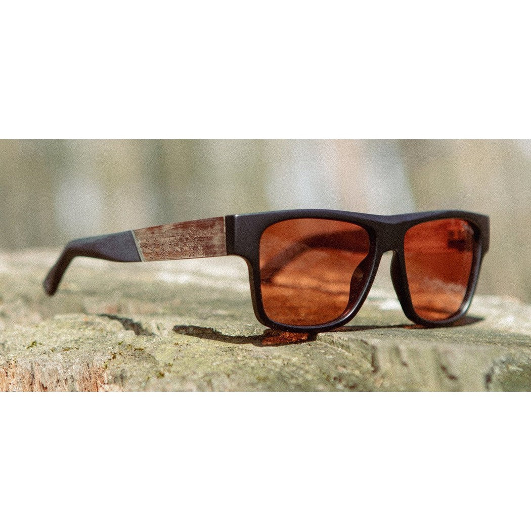 Camp Eyewear Cliff - Smokey Bear-Accessories - Sunglasses-Camp Eyewear-Matte Black-Amber Polarized-Appalachian Outfitters