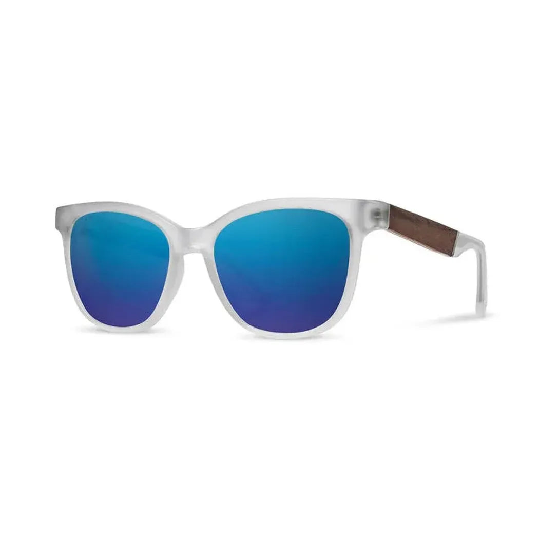 Camp Eyewear Cove-Accessories - Eyewear - Sunglasses-Camp Eyewear-Matte Crystal // Walnut-HD Plus Polarized Blue Flash-Appalachian Outfitters