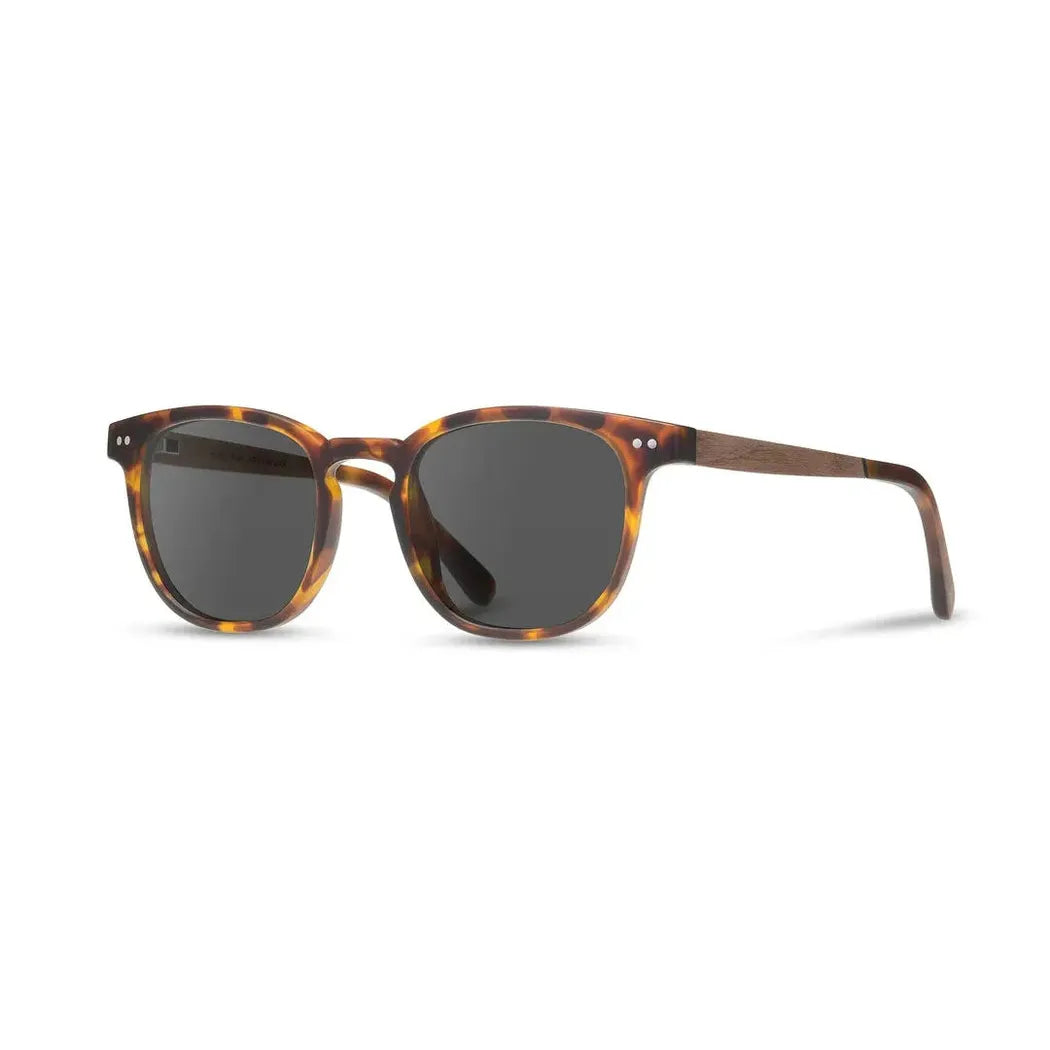 Camp Eyewear Topo-Accessories - Eyewear - Sunglasses-Camp Eyewear-Matte Orange // Walnut-HD Plus Polarized Brown-Appalachian Outfitters