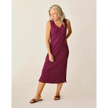 Carve Designs Women's Elodie Rib Dress-Women's - Clothing - Dresses-Carve Designs-Nirvana Stripe-S-Appalachian Outfitters