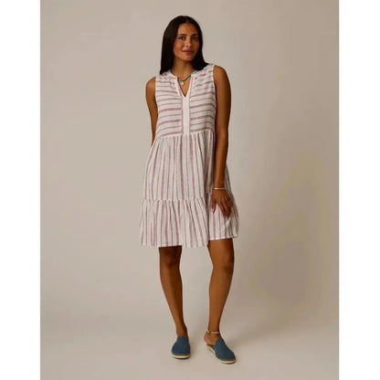 Carve Designs Women's Nellie Linen Dress-Women's - Clothing - Tops-Carve Designs-Kentucky Stripe-S-Appalachian Outfitters