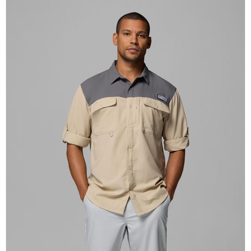 Columbia Sportswear Men's Shoaltech LS Shirt-Men's - Clothing - Tops-Columbia Sportswear-Ancient Fossil-M-Appalachian Outfitters