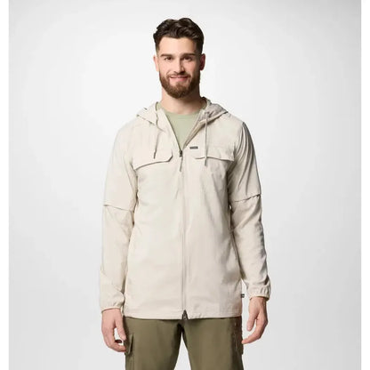 Columbia Sportswear Men's Skien Valley Hooded Long Sleeve Shirt-Men's - Clothing - Tops-Columbia Sportswear-Dark Stone-M-Appalachian Outfitters