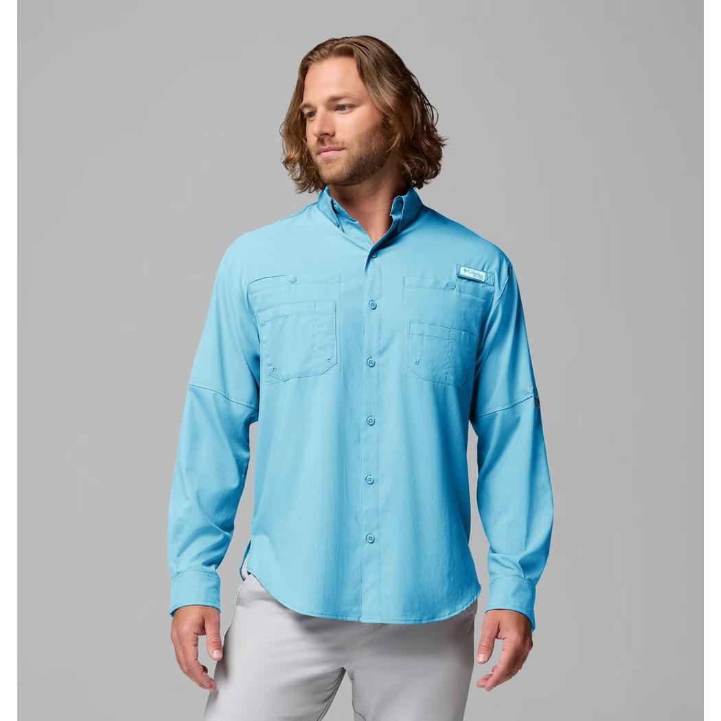 Columbia Sportswear Men's Tamiami II Long-Sleeve Shirt-Men's - Clothing - Tops-Columbia Sportswear-Vintage Blue-M-Appalachian Outfitters