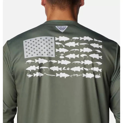Columbia Sportswear Men's Terminal Tackle PFG Fish Flag Long Sleeve-Men's - Clothing - Tops-Columbia Sportswear-Appalachian Outfitters