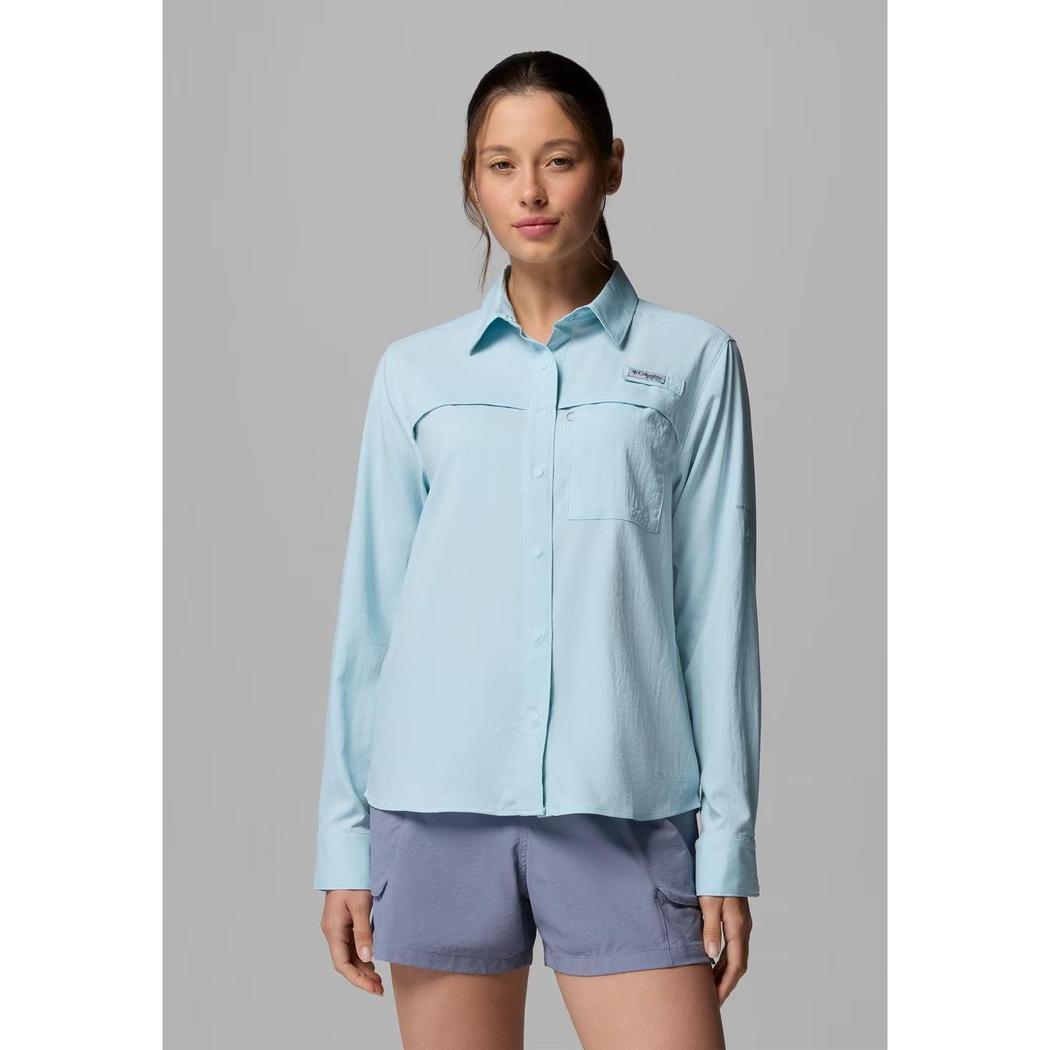 Columbia Sportswear Women's PFG Castback Woven Long Sleeve-Women's - Clothing - Tops-Columbia Sportswear-Marine Light-S-Appalachian Outfitters