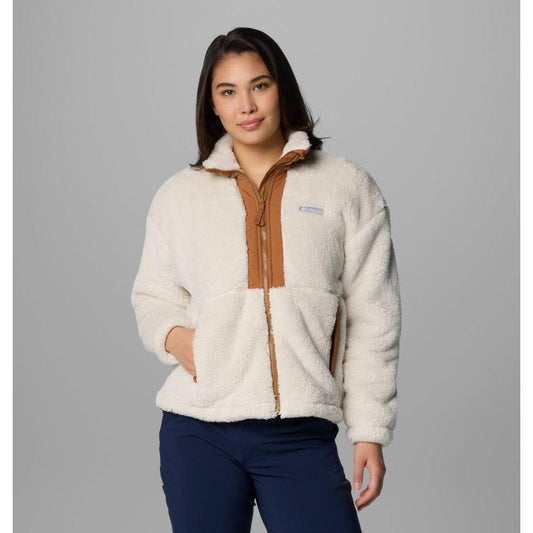 Columbia Sportswear Women's Boundless Discovery Sherpa Full Zip II Jacket-Women's - Clothing - Jackets & Vests-Chalk/Camel Brown-XS-Appalachian Outfitters