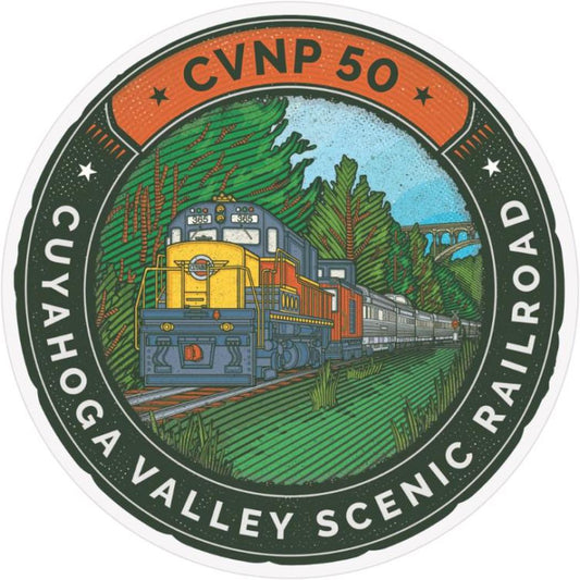 Conservancy for CVNP Cuyahoga Valley Scenic Railroad 50th Anniversary Collectible Stickers-Accessories - Novelty - Stickers-Conservancy for CVNP-Appalachian Outfitters