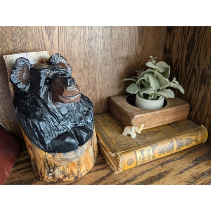 Creation Carvings Cute Bear Carving for Office or Home-Accessories - Novelty - Decor-Creation Carvings-Appalachian Outfitters