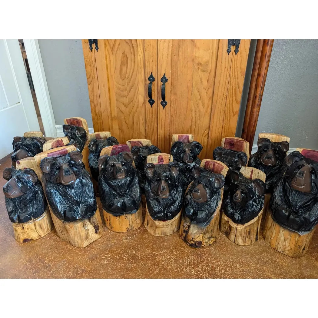 Creation Carvings Cute Bear Carving for Office or Home-Accessories - Novelty - Decor-Creation Carvings-Appalachian Outfitters