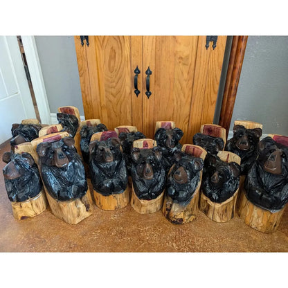 Creation Carvings Cute Bear Carving for Office or Home-Accessories - Novelty - Decor-Creation Carvings-Appalachian Outfitters
