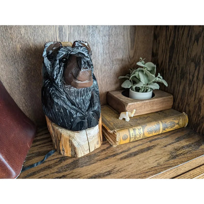 Creation Carvings Cute Bear Carving for Office or Home-Accessories - Novelty - Decor-Creation Carvings-Appalachian Outfitters