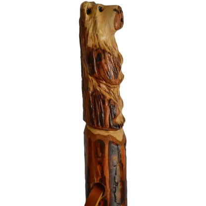 Creation Carvings Walking Stick with Bear Carving-Camping - Trekking Poles - Walking Sticks-Creation Carvings-Appalachian Outfitters