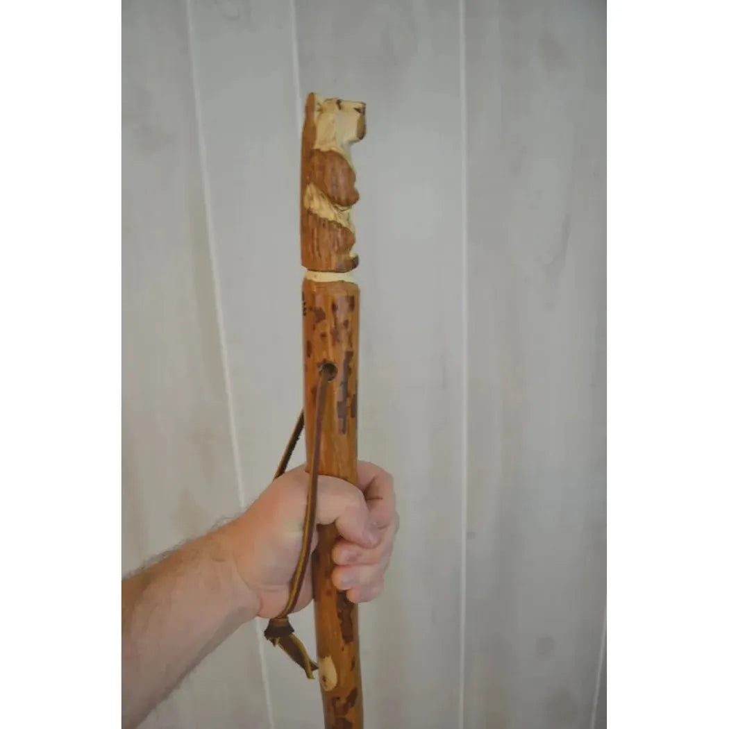 Creation Carvings Walking Stick with Bear Carving-Camping - Trekking Poles - Walking Sticks-Creation Carvings-Appalachian Outfitters