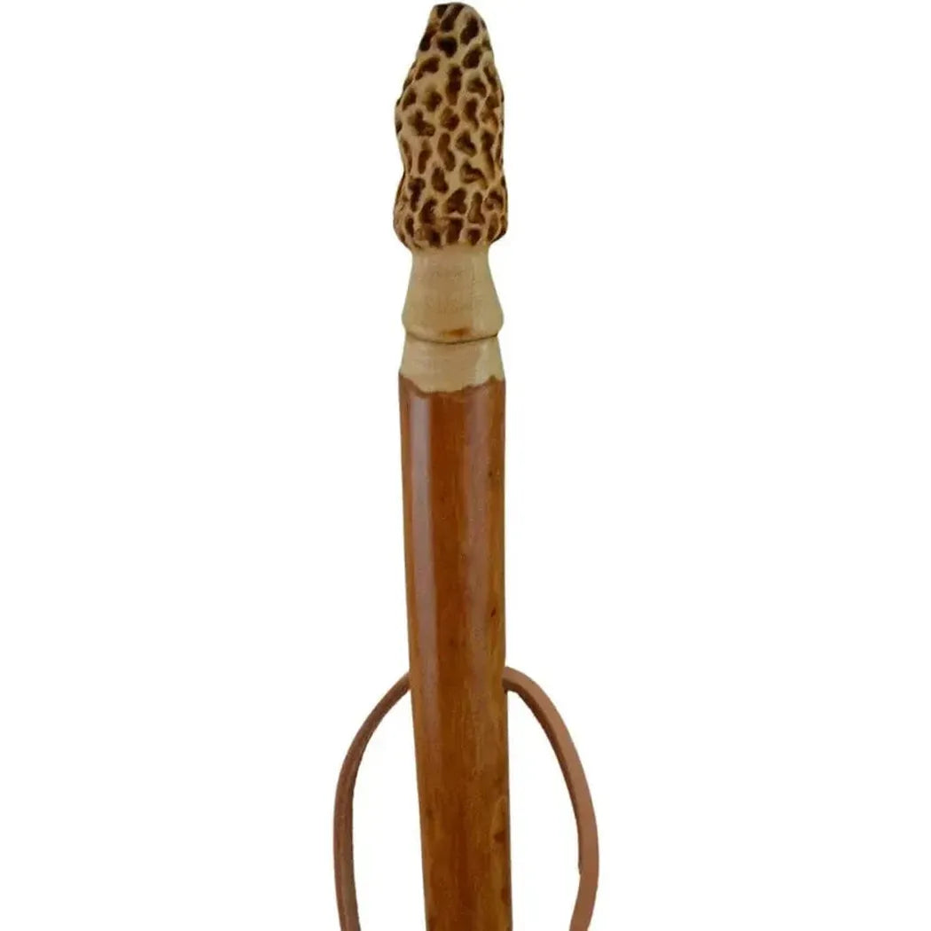 Creation Carvings Walking Stick with Morel Mushroom Carving-Camping - Trekking Poles - Walking Sticks-Creation Carvings-Appalachian Outfitters