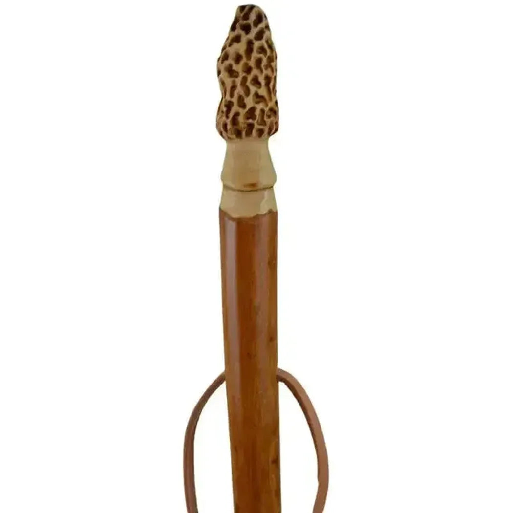 Creation Carvings Walking Stick with Morel Mushroom Carving-Camping - Trekking Poles - Walking Sticks-Creation Carvings-Appalachian Outfitters