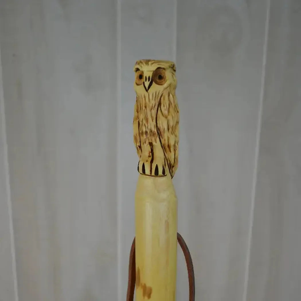 Creation Carvings Walking Stick with Owl Carving-Camping - Trekking Poles - Walking Sticks-Creation Carvings-Appalachian Outfitters