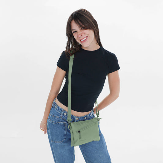 Sherpani Zoom | Slim RFID Crossbody - Olivine Green product image