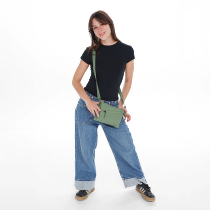 Sherpani Zoom | Slim RFID Crossbody - Olivine Green product image