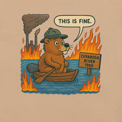 Cuyahoga Valley Clothing Company Cuyahoga River This Is Fine T-Shirt-Unisex - Clothing - Tops-Cuyahoga Valley Clothing Company-Appalachian Outfitters