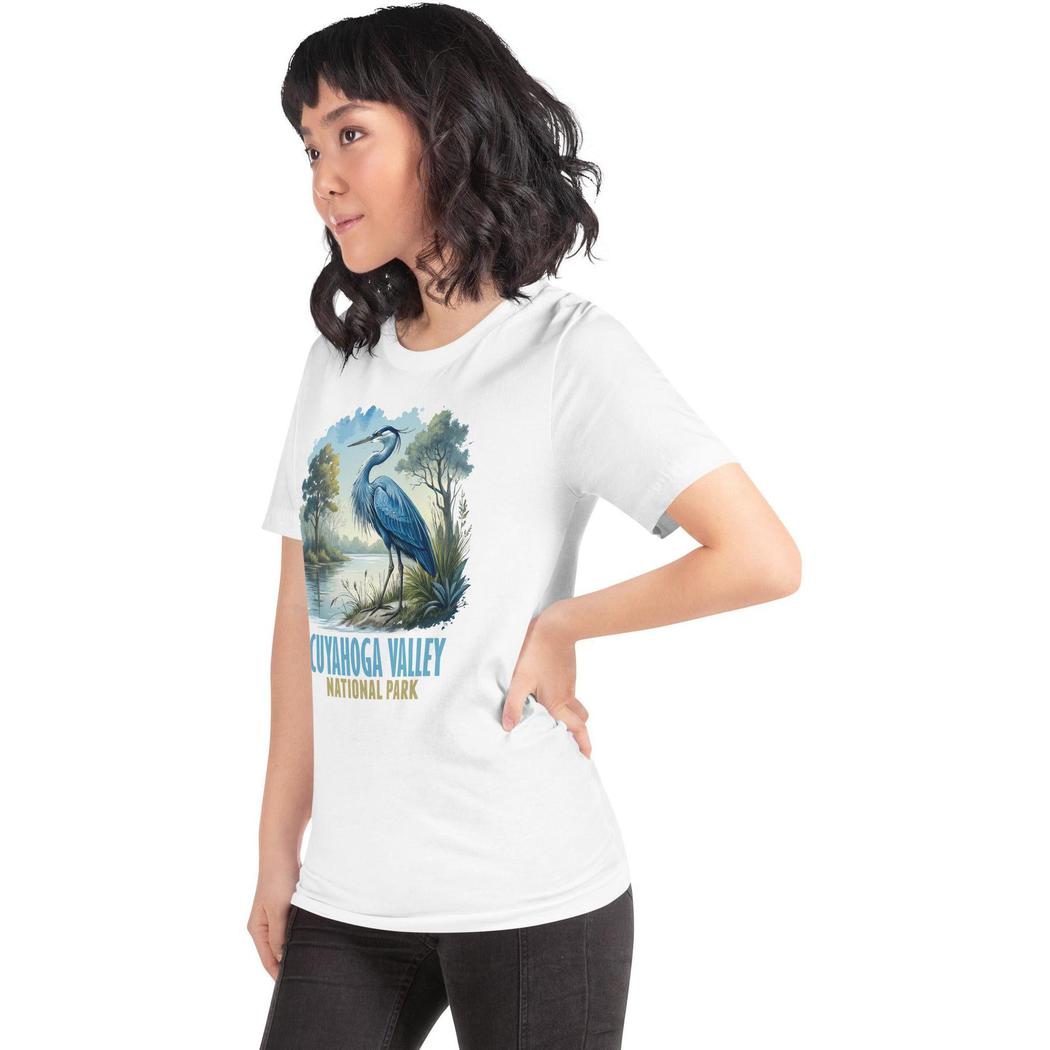 Cuyahoga Valley Clothing Company CVNP Blue Heron T-Shirt-Unisex - Clothing - Tops-Cuyahoga Valley Clothing Company-Appalachian Outfitters
