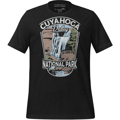 Cuyahoga Valley Clothing Company CVNP Brandywine Falls T-Shirt-Unisex - Clothing - Tops-Cuyahoga Valley Clothing Company-Black Heather-S-Appalachian Outfitters
