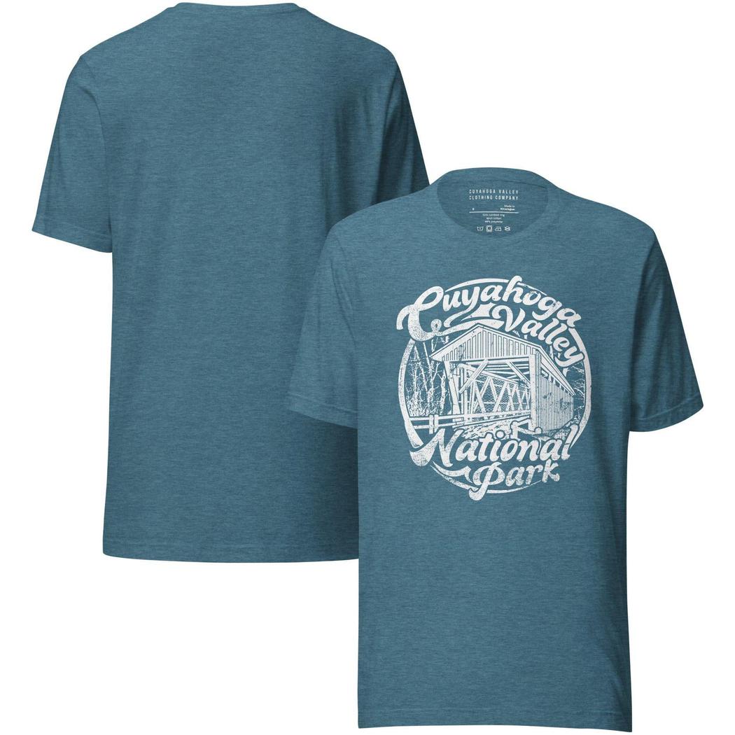 Cuyahoga Valley Clothing Company CVNP Covered Bridge T-Shirt-Unisex - Clothing - Tops-Cuyahoga Valley Clothing Company-Appalachian Outfitters