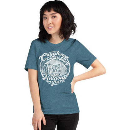 Cuyahoga Valley Clothing Company CVNP Covered Bridge T-Shirt-Unisex - Clothing - Tops-Cuyahoga Valley Clothing Company-Appalachian Outfitters