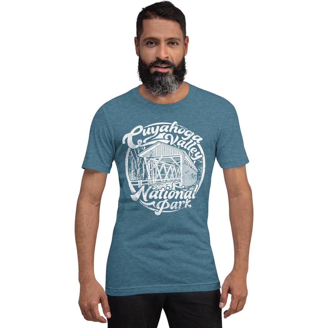 Cuyahoga Valley Clothing Company CVNP Covered Bridge T-Shirt-Unisex - Clothing - Tops-Cuyahoga Valley Clothing Company-Appalachian Outfitters