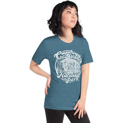 Cuyahoga Valley Clothing Company CVNP Covered Bridge T-Shirt-Unisex - Clothing - Tops-Cuyahoga Valley Clothing Company-Appalachian Outfitters