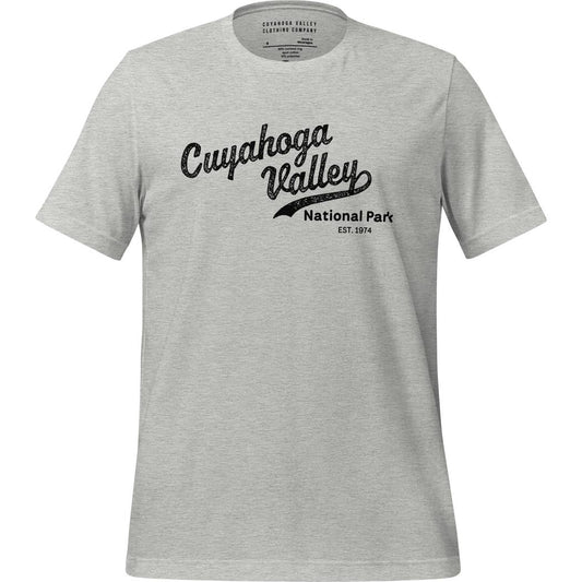 Cuyahoga Valley Clothing Company CVNP Vintage Script T-Shirt-Unisex - Clothing - Tops-Cuyahoga Valley Clothing Company-Athletic Heather-S-Appalachian Outfitters