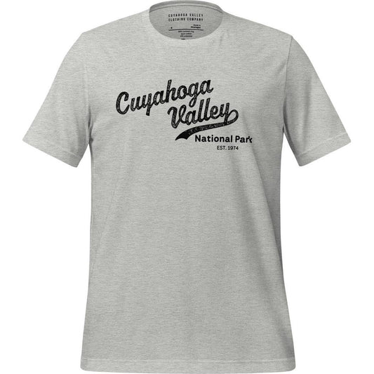 Cuyahoga Valley Clothing Company CVNP Vintage Script T-Shirt-Unisex - Clothing - Tops-Athletic Heather-S-Appalachian Outfitters