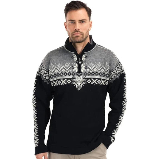Dale Of Norway Men's 140th Anniversary Sweater-Men's - Clothing - Tops-Black Smoke Offwhite-M-Appalachian Outfitters