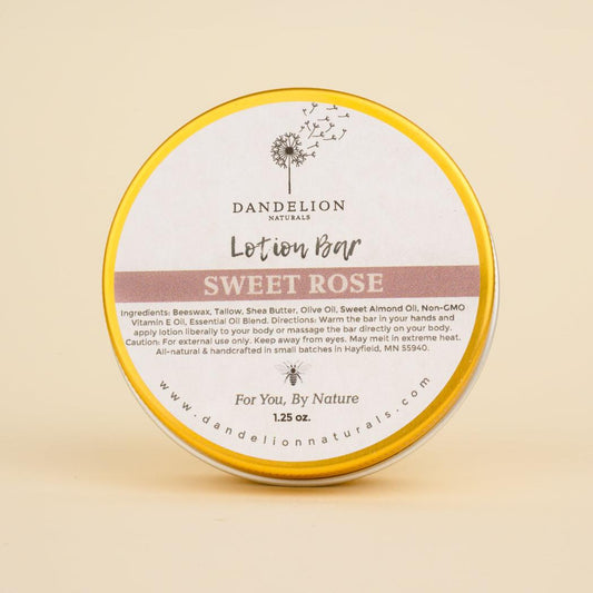 Dandelion Naturals Rose Lavender Vanilla Tallow Lotion Bar-Camping - First Aid - Skin Care-Dandelion Naturals-Appalachian Outfitters