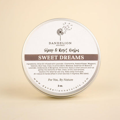 Dandelion Naturals Sweet Dreams Balm for Sleep Aid-Camping - First Aid - Skin Care-Dandelion Naturals-Appalachian Outfitters